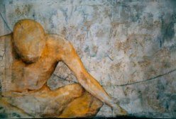 MEDITATION, gesso, oil & mixte